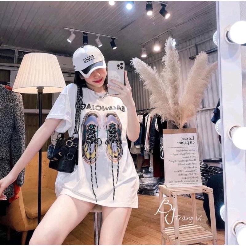 [Rẻ vô địch] Áo phông dây giày unisex , áo thun cotton tay lỡ dáng rộng dây giày