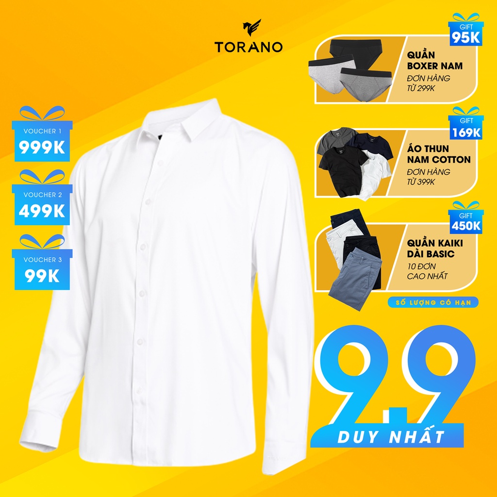 Áo Sơ Mi TORANO Nam trơn dài tay chất liệu sợi tre bamboo TB216 | BigBuy360 - bigbuy360.vn