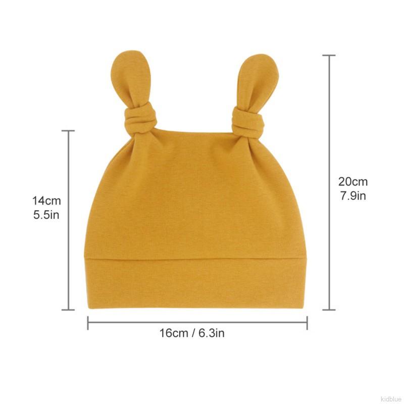 Mũ cotton mềm phối thắt nút đáng yêu cho bé gái/ bé trai