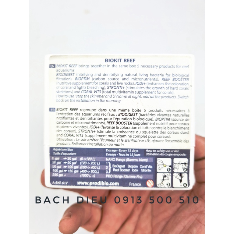 Bio Keet Reef - Hộp kết hợp 5 loại vi sinh - Vi sinh cho hồ cá biển - Hồ cá nước mặn