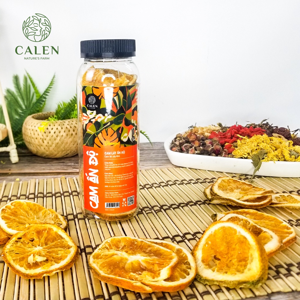 Trà Cam Vàng Ấn Độ Thái Lát Sấy Khô Trà Cam Vàng Khô Tự Nhiên Thơm Ngon Trà Detox Hoa Quả Calen