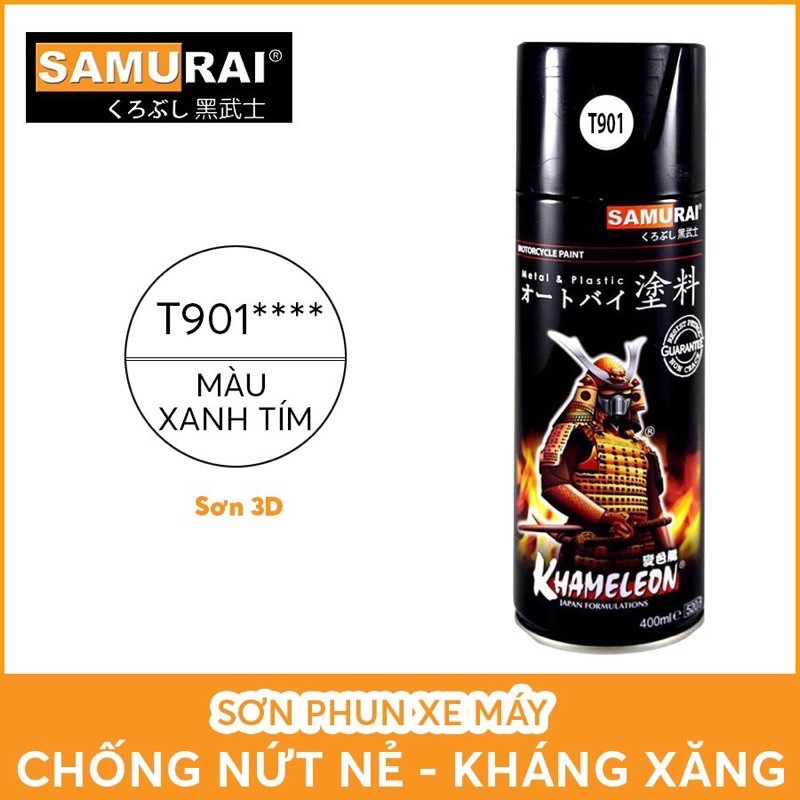 SƠN SAMURAI 3D MÀU TITAN XANH TÍM T901 HUYỀN THOẠI