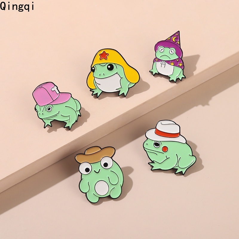 Ghim cài áo trang trí Miss Zoe hình chú ếch lá sen hoạt hình đáng yêu làm quà cho trẻ em