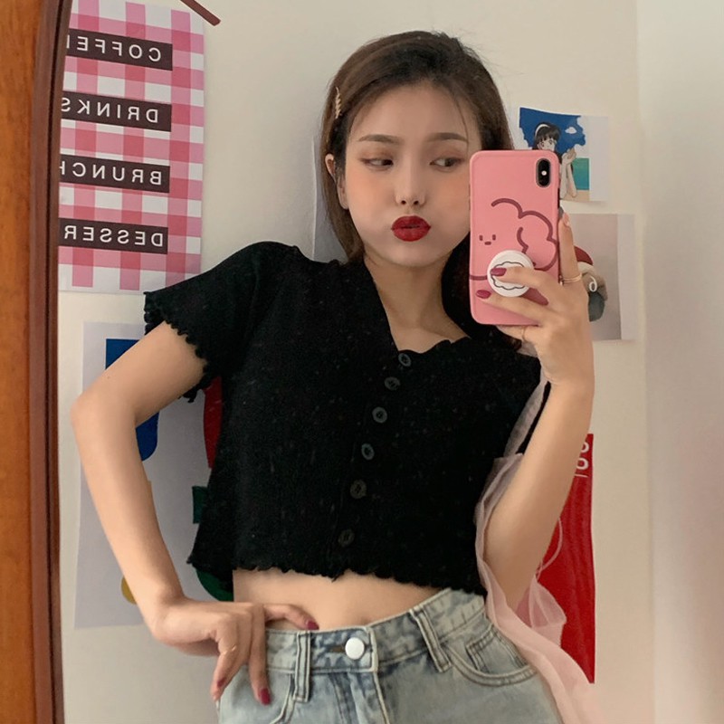 Áo Crotop ulzzang nhiều màu phiên bản Hàn, Áo crotop nữ form đẹp