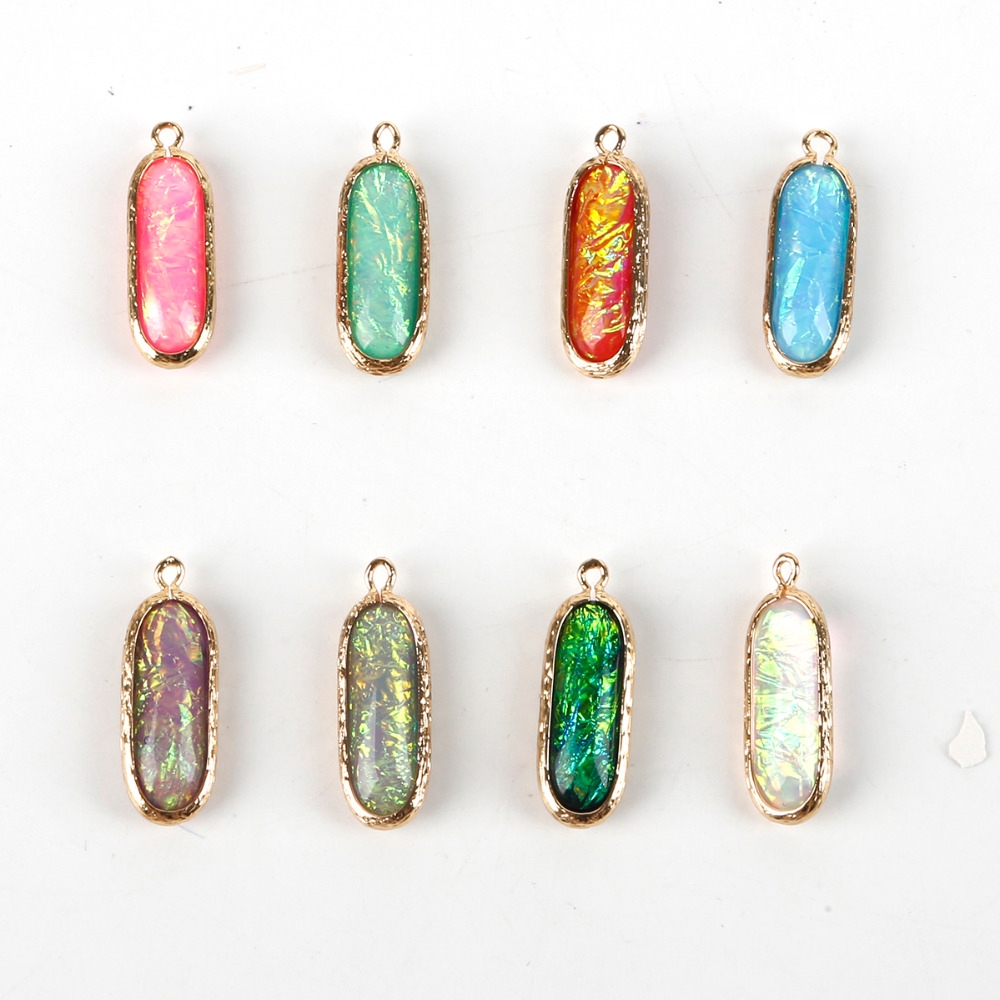 Mặt vòng cổ chất liệu đồng mạ vàng hình oval dành cho làm trang sức