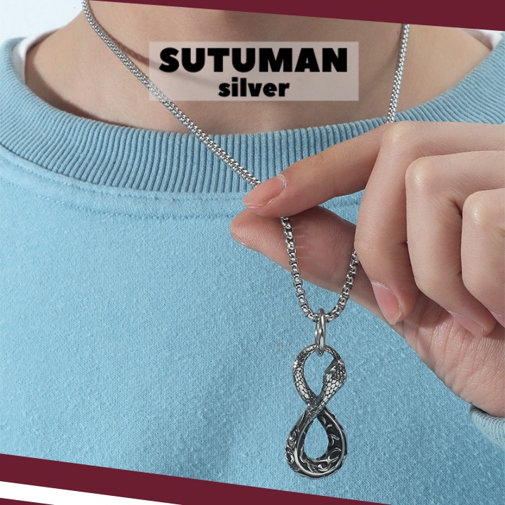 Dây chuyền cổ điển mặt vòng cổ con rắn MOBIUS RING ETERNAL SNAKE thương hiệu SuTu Việt Nam Thế giới phụ kiện thời trang