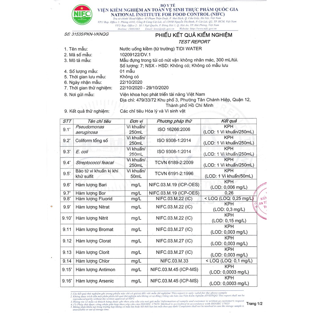 Máy lọc nước Hydrogen ion kiềm  G9-01K_ECO G9VN_Viện Khoa học và Phát triển Tài năng Việt Nam
