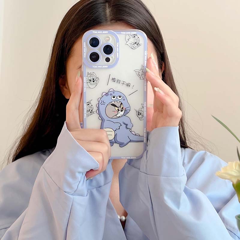 Ốp Điện Thoại TPU Silicon Mềm Chống Bụi Bẩn Chống Sốc In Hình Khủng Long Cho IPhone 13 11 12 Pro Max 7 8 Plus X XR XSMAX