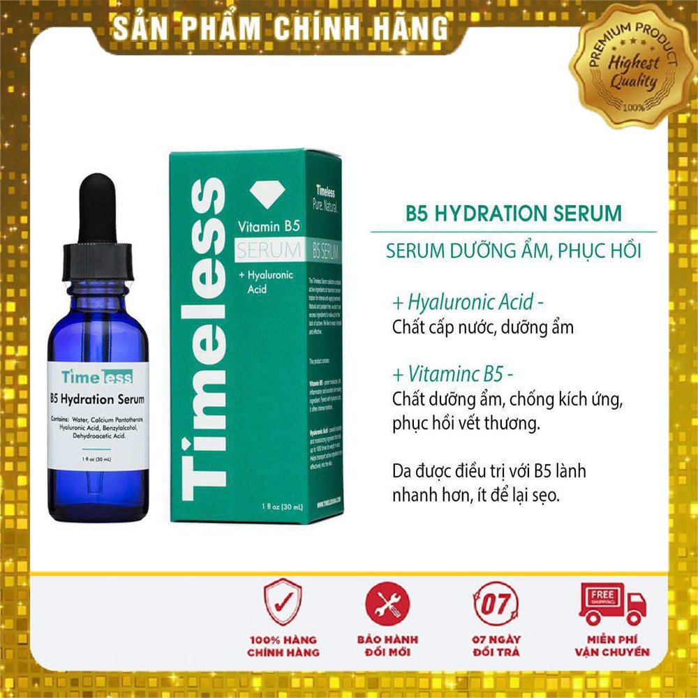 Serum Phục Hồi Da Cấp Ẩm 30ml-Timeless B5