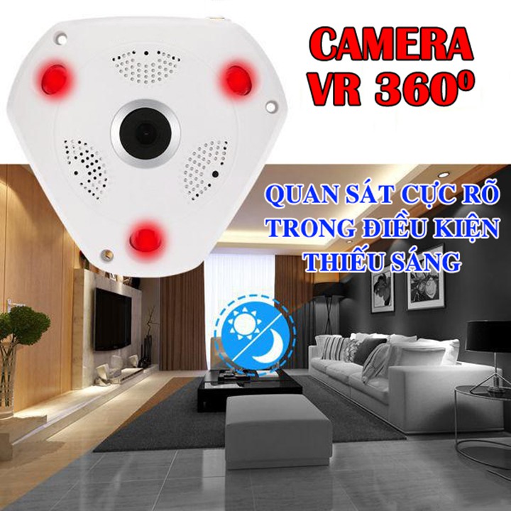 CAMERA WIFI GIÁM SÁT AN NINH VR 360 - CAMERA 3D XOAY 360 ĐỘ