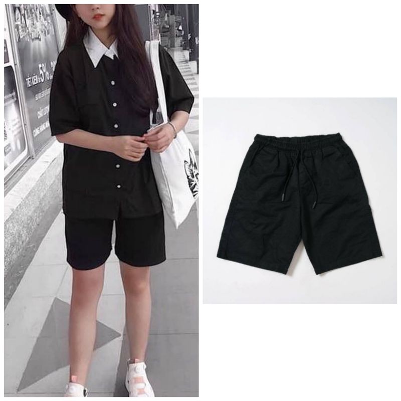 Quần short nỉ cotton nữ unisex 40kg - 95kg