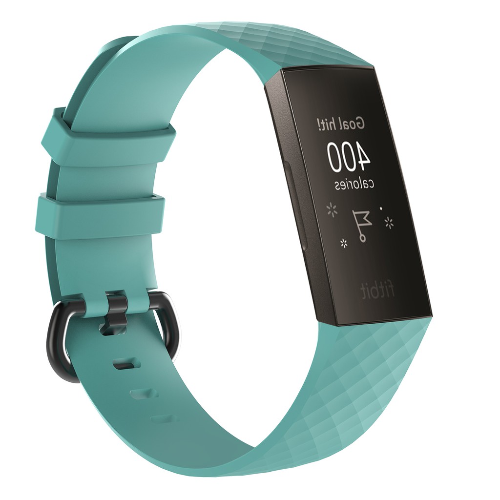 Dây Đeo Silicon Mềm Có Khóa Kim Loại Cho Đồng Hồ Thông Minh Fitbit Charge 3 / 3 Se / 4