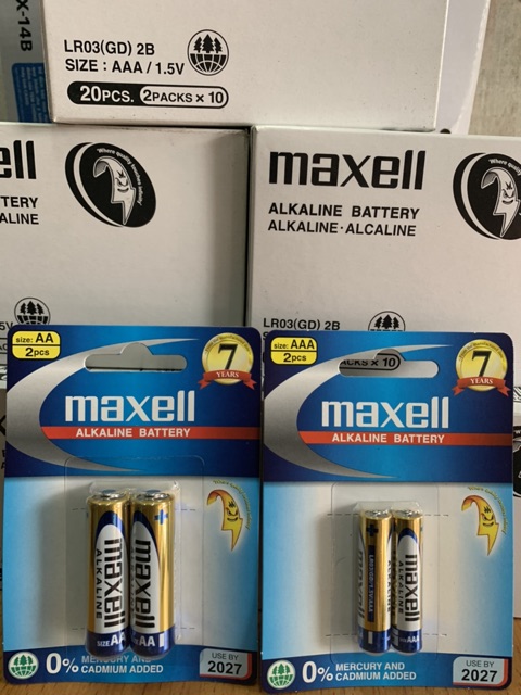 Pin 2A 3A Maxell Alkaline. Pin Tiểu Pin Đũa Chính Hãng