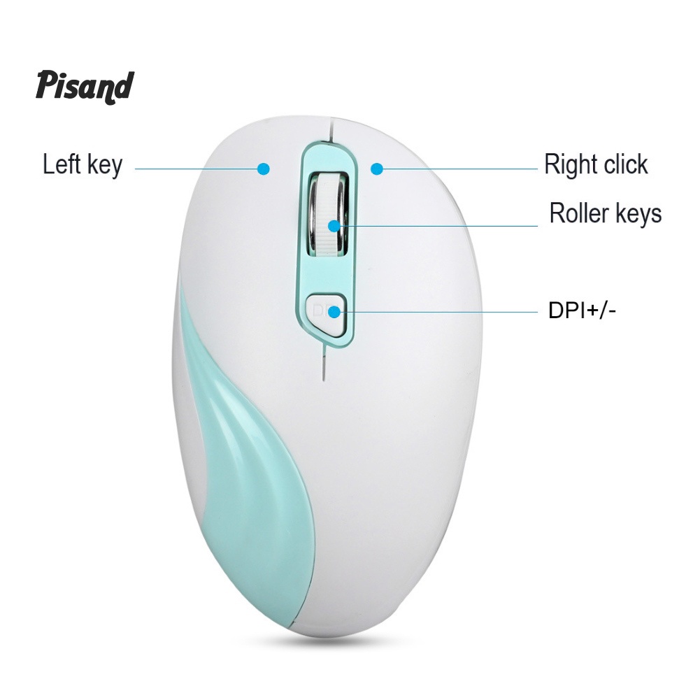 pu G833 Mini Portable 2.4G Wireless Mouse with USB Receiver for Laptop/Computer