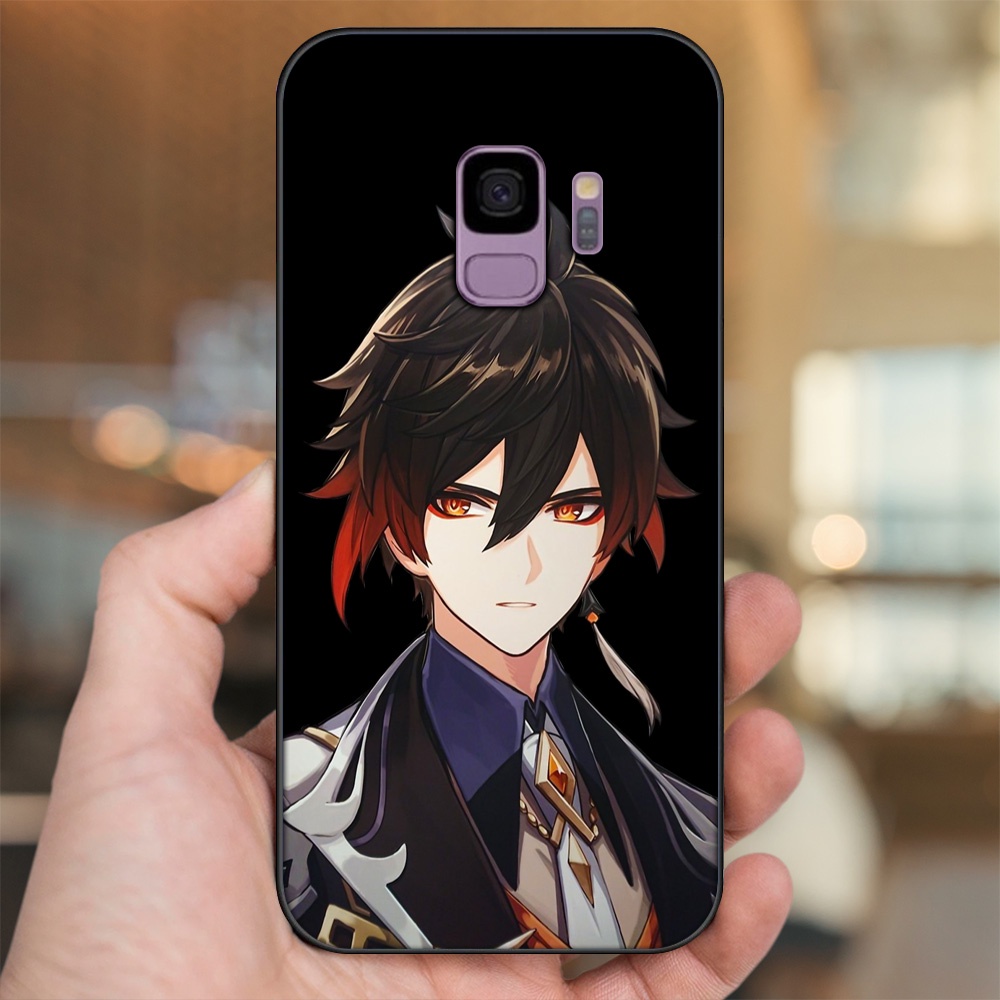 Ốp lưng Samsung S9 viền đen in hình Zhongli Genshin Impact