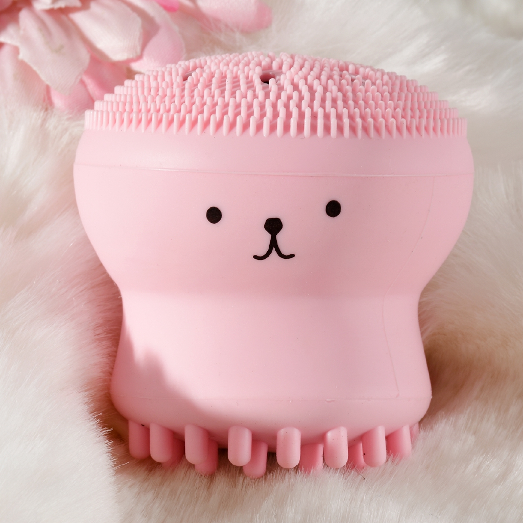 Cọ Rửa Mặt Mát Xa Tẩy Tế Bào Chết Hình Bạch Tuộc Dễ Thương Phong Cách Hàn Quốc