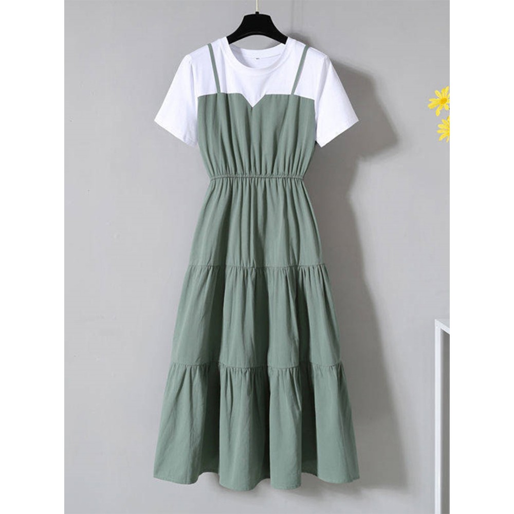 🌸Hàng Order🌸 Váy Bigsize Bo Eo Chân Váy Tầng Trẻ Trung Năng Động 🌸Hàng Quảng Châu