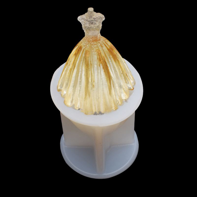 Khuôn Silicone Làm Bánh Kẹo Hình Đầm Cưới / Công Chúa Giáng Sinh