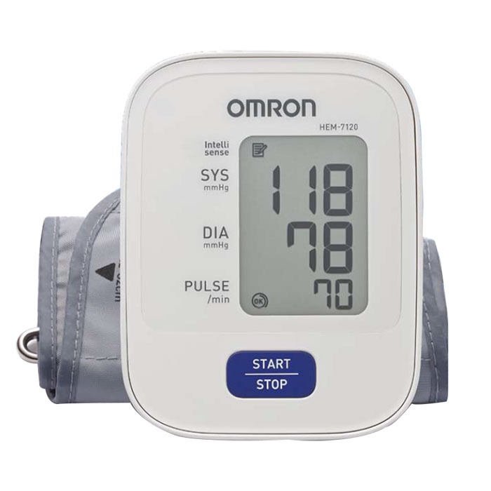 Máy đo huyết áp bắp tay tự động Omron HEM-7120 - Đo huyết áp và nhịp tim, báo huyết áp bất thường - Drviet