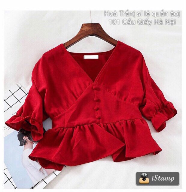 Áo babydoll cúc(ảnh+vdeo)