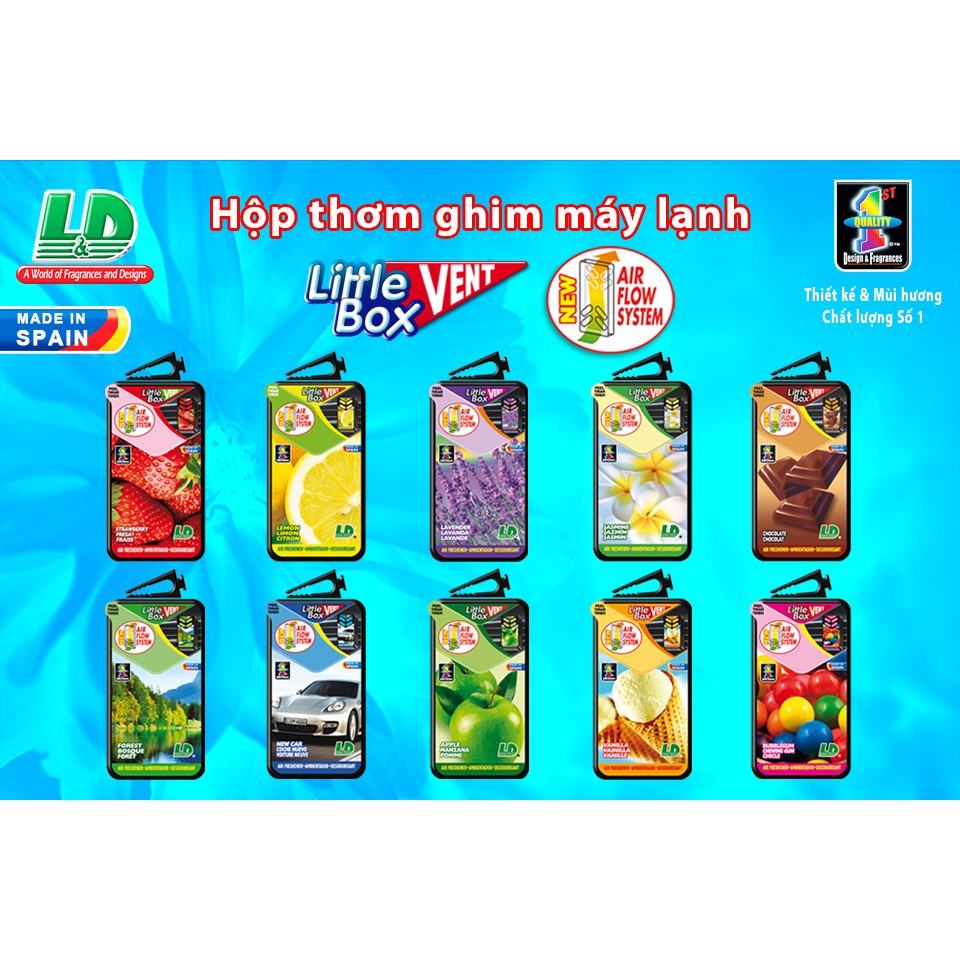 Hộp thơm ghim máy lạnh xe ô tô L&D LITTLE BOX