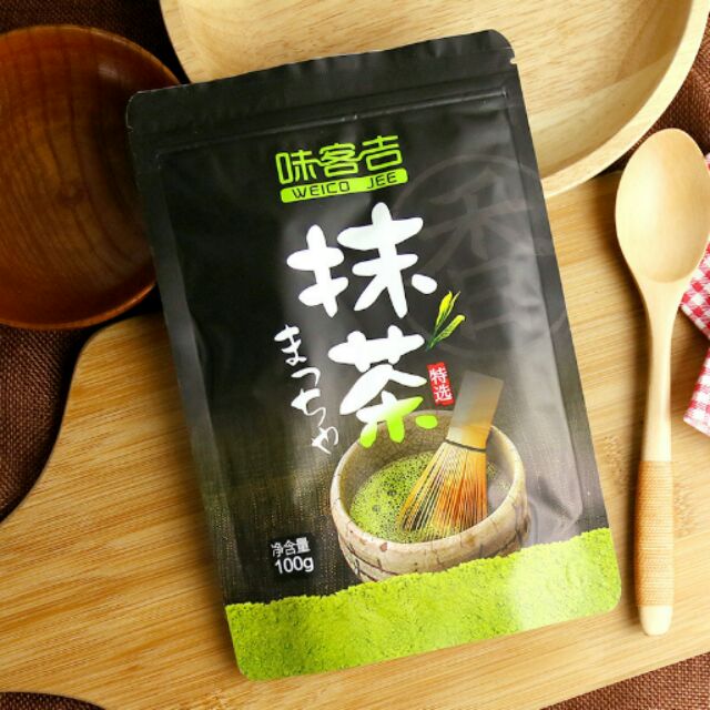 Bột matcha trà xanh đài loan giá 85k/ 100g, 18k/túi20g.