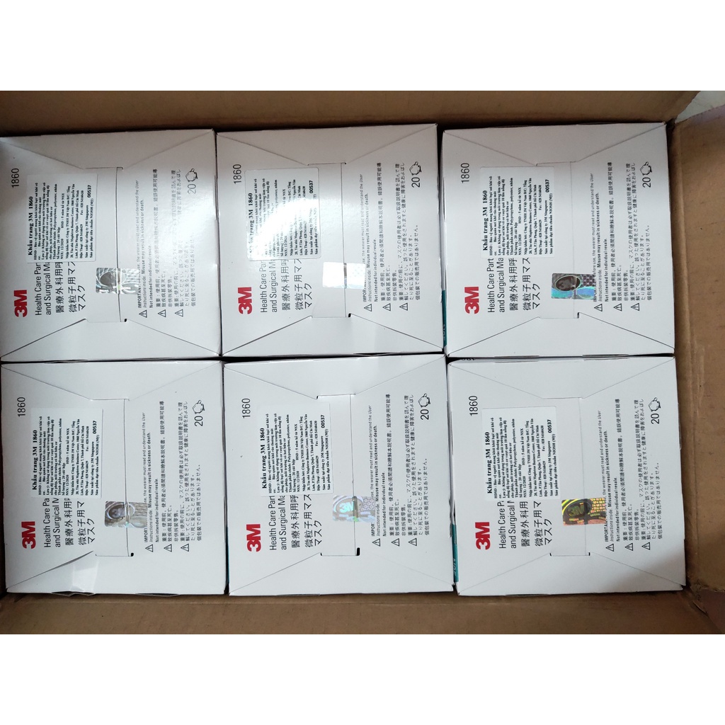 Khẩu trang 3M 1860 tiêu chuẩn N95 Singapore [Lẻ]-khẩu trang chống dịch, chống bụi mịn PM2.5 dùng cho nhân viên y tế | BigBuy360 - bigbuy360.vn