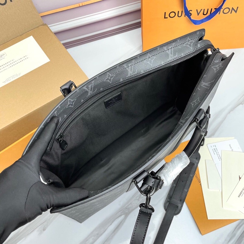 Túi xách đeo chéo/cặp công sở thương hiệu cao cấp Louis Vuitton LV Plat Horizontal Zippe hàng vip 1-1