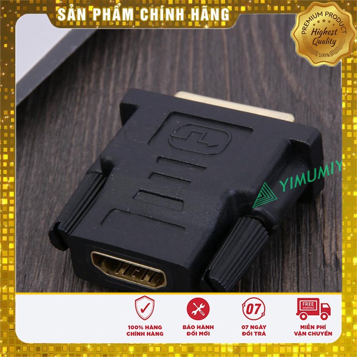 Đầu nối DVI qua HDMI (Xả Kho)Đầu nối chuyển đổi dây cáp HDMI qua DVI 24+1pin.DND1