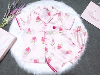 Đồ bộ lụa satin Flamingo (TNQD)