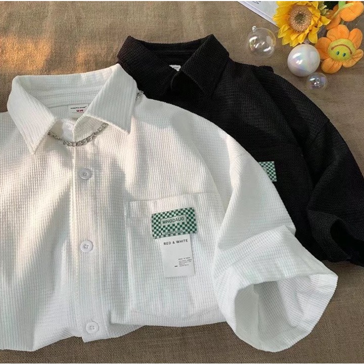 Áo Thun Polo Dáng Rộng Ngắn Tay Thời Trang Nam Đơn Giản Áo thun polo kẻ sọc hàn quốc Áo thun có cổ polo