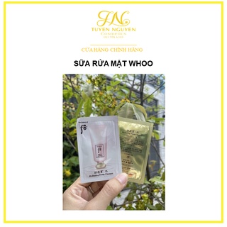 Sữa rửa mặt kiềm dầu whoo hồng Hydrating foam cleanser gói 3ml