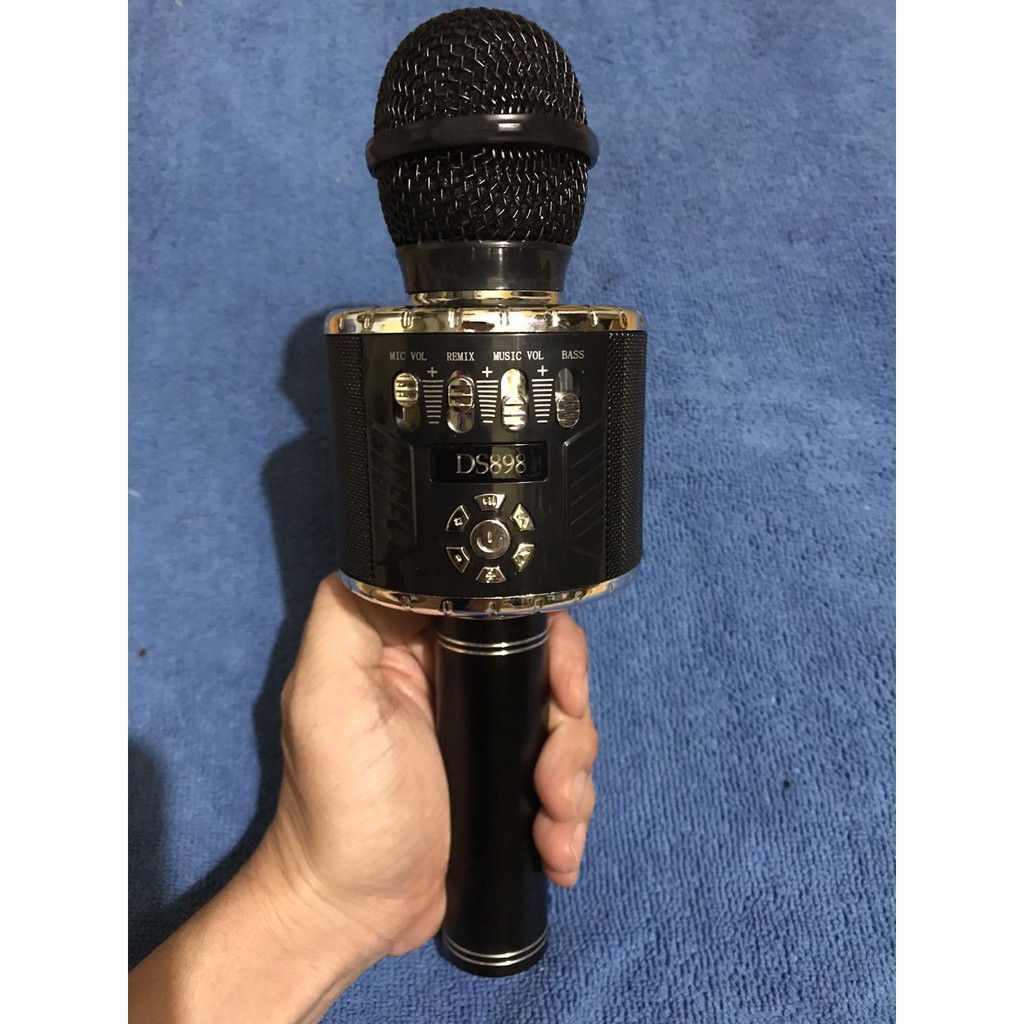 (Hàng hot) Micro karaoke bluetooth Magic DS898 mic hát cầm tay, loa mini đa năng âm chuẩn không vang