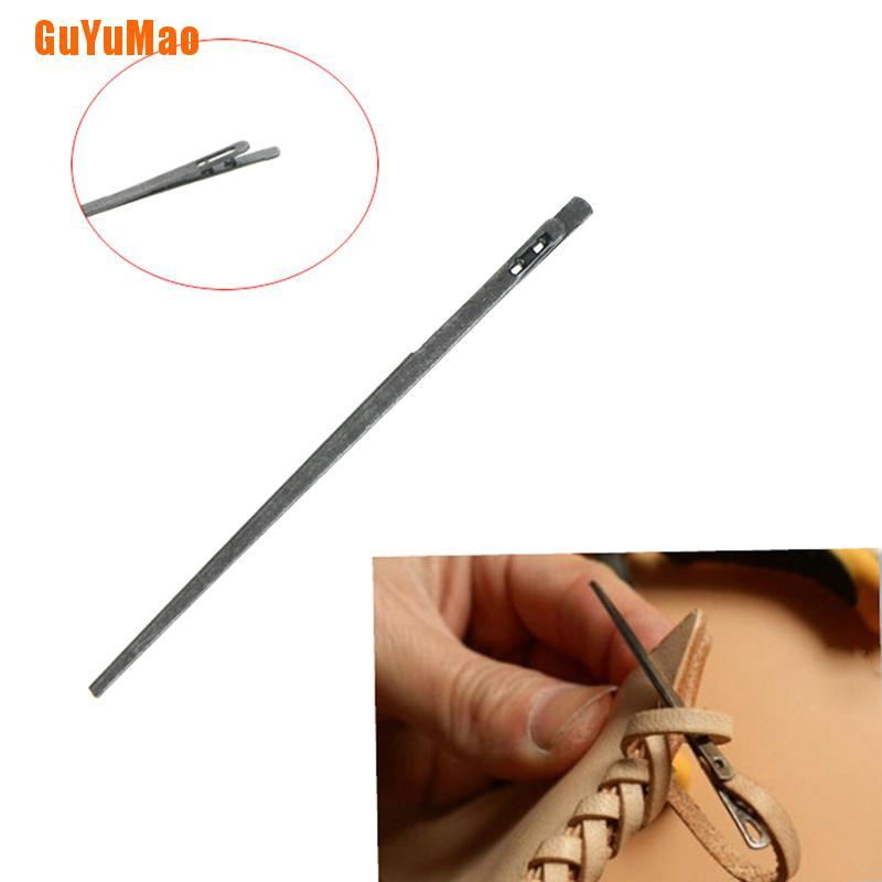 [GUYU] 1 cái DIY da thủ công đan kim hai lỗ dây da ren kim