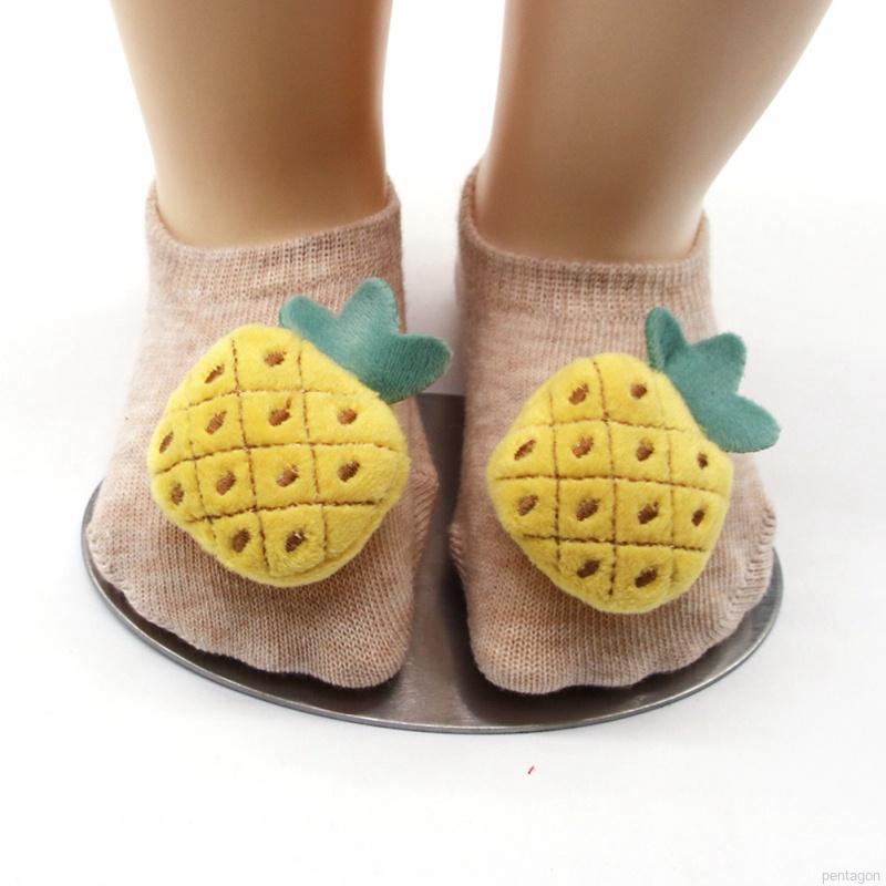 Vớ cotton em bé chống trượt thiết kế trái cây hoạt hình dễ thương