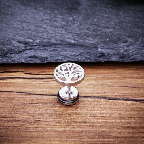 Bông Tai Nam Hình Cây Tròn Titan Ko Đen TT 3497 - 1 Chiếc