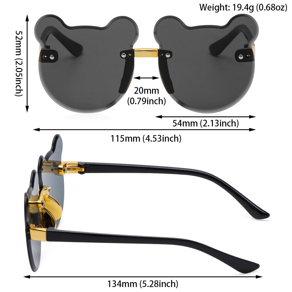 Kính Mát Chống Tia Uv400 Hình Gấu Dễ Thương Cho Bé