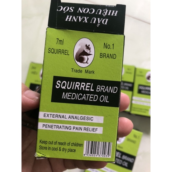 Dầu con sóc 7ml  có sỉ, dầu gió xanh con sóc