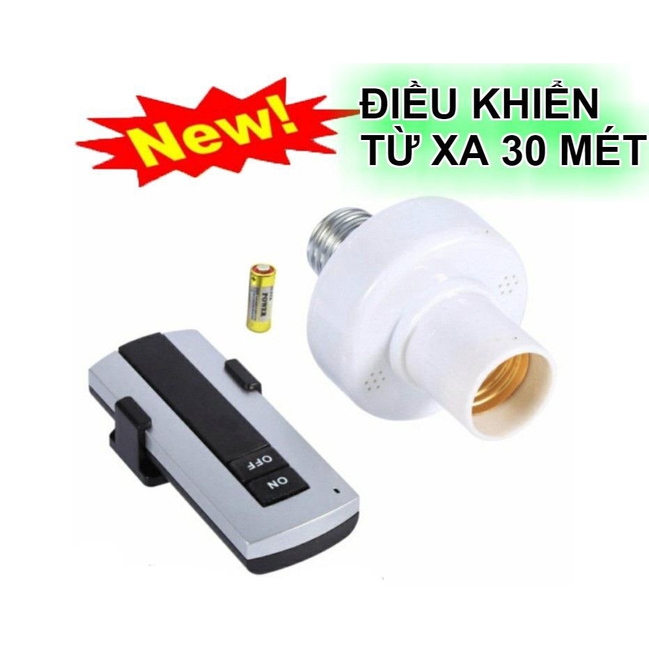 Đui đèn điều khiển từ xa bằng sóng RF Xuyên tường E27