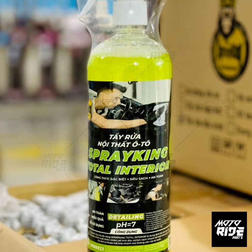 SPRAYKING TOTAL DUNG DỊCH RỬA NỘI THẤT , BỀ MẶT DA , NHỰA NHÁM , DÂY ĐIỆN , SƯỜN XE