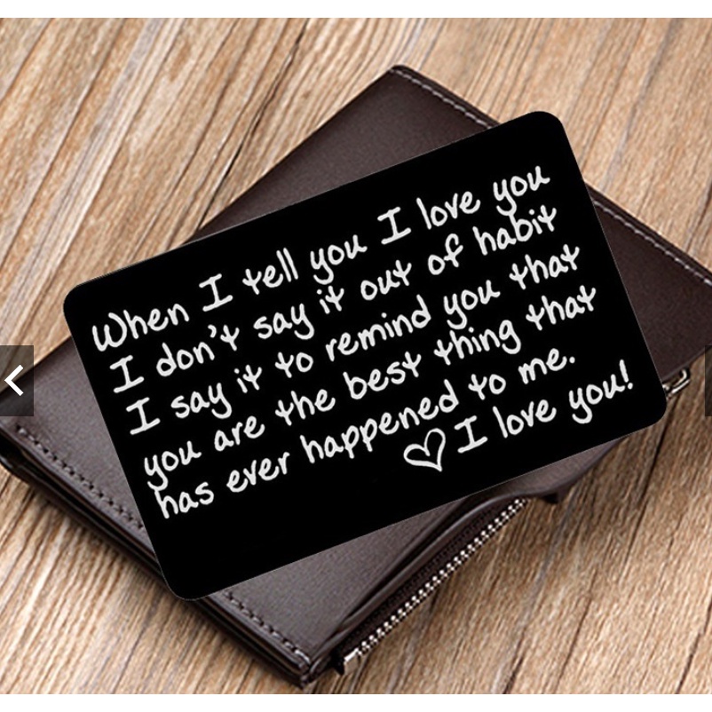 1 Ví Đựng Thẻ In Chữ I Love You Nhỏ Gọn Tiện Dụng Làm Quà Tặng Cho Cặp Đôi