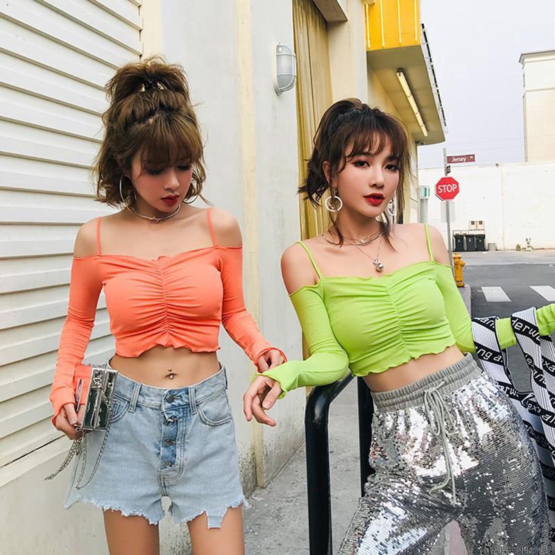 Áo nữ trễ vai kiểu dáng thời trang quyến rũ phong cách Hàn Quốc