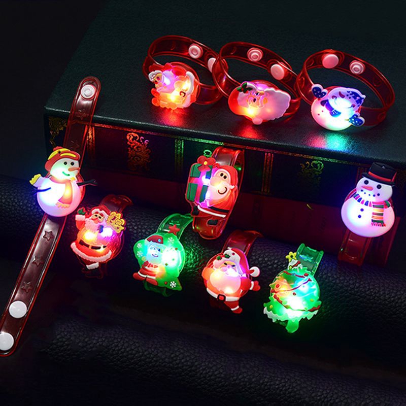 Vòng đeo tay gắn đèn LED kiểu dáng Giáng Sinh dễ thương cho bé