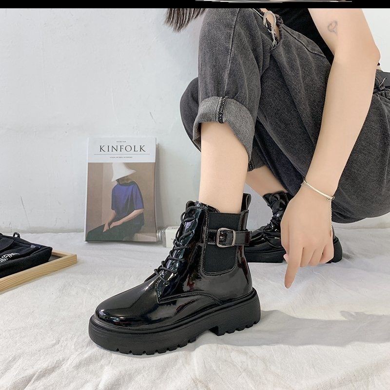 [Sẵn]giày boots khóa ngang phong cách ulzzang | BigBuy360 - bigbuy360.vn
