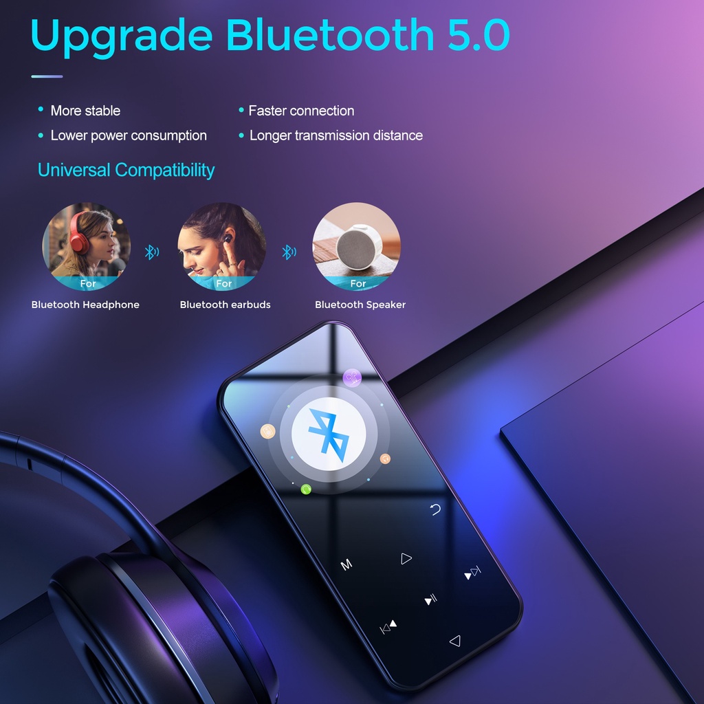 Máy nghe nhạc Ruizu D19 Lossless Bluetooth 5.0 - Music Player Ruizu