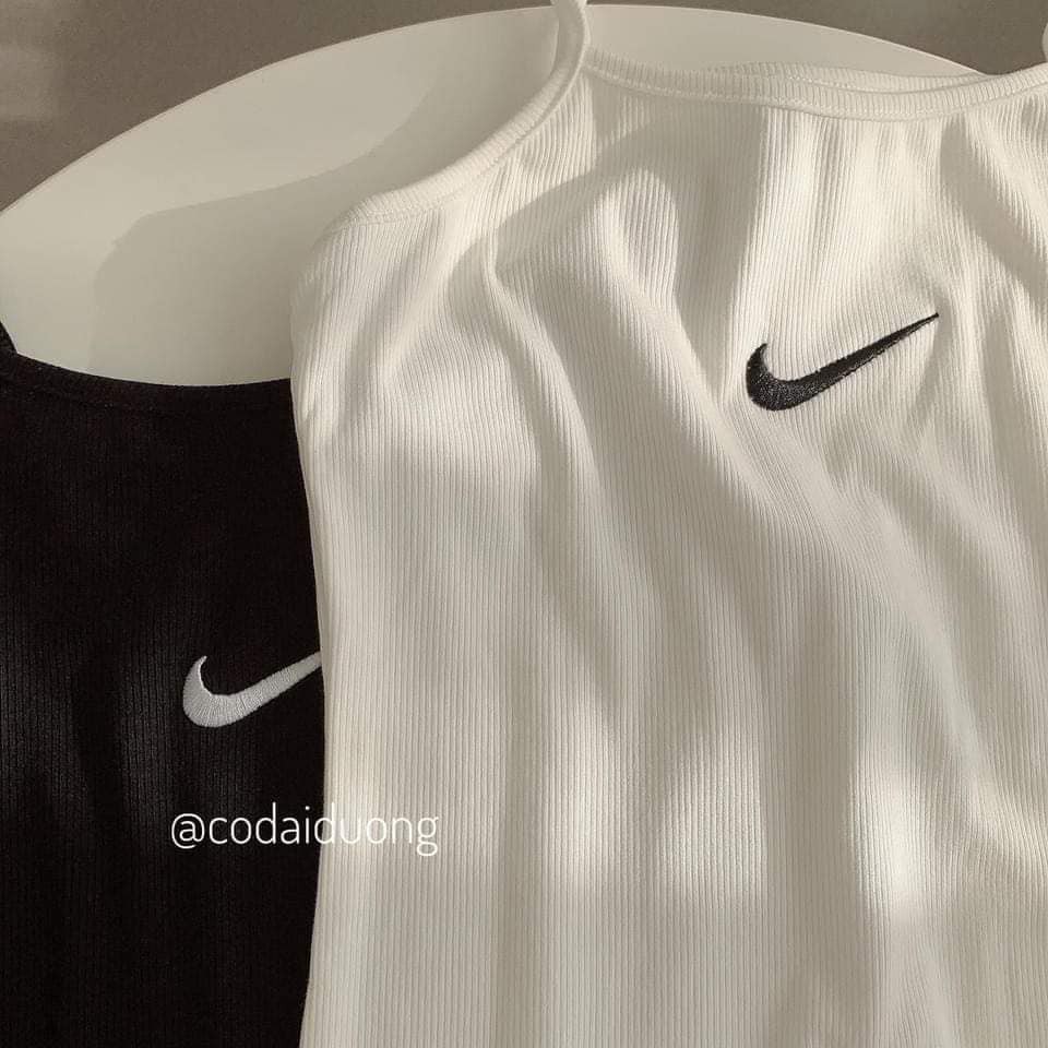 Váy thun body / Váy thêu logo _ 𝗡𝗜𝗞𝗘_zip dáng ôm trẻ trung năng động freesize