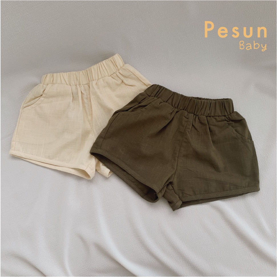 Quần Short Cotton Chất Thô Cho Bé 0-3 Tuổi