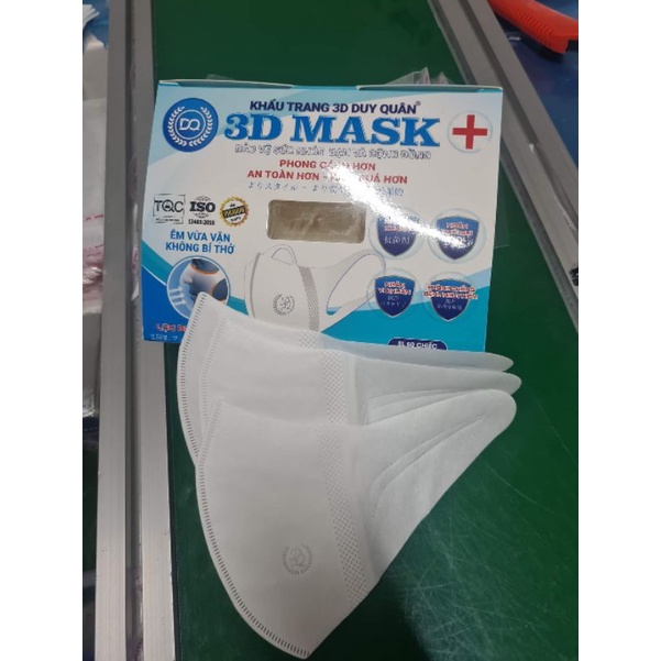 (3d mask) Hộp khẩu trang 3d mask chính hãng Duy Quân trắng 50 cái