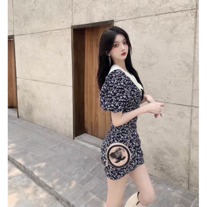 VÁY ĐEN HOẠ TIẾT TAY PHỒNG
