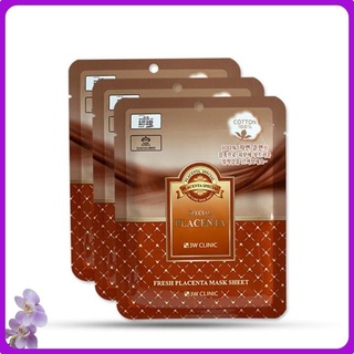 Combo 10 Mặt nạ dưỡng da chống lão hóa chiết xuất nhau thai cừu 3W Clinic Fresh Placenta Mask Sheet